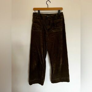 Anthropologie Maeve Colette wide-leg crop corduroy pants